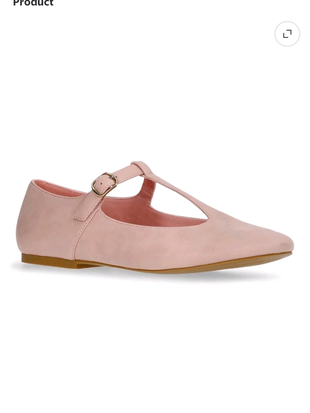 NWT Weekend Academy girl' Size 5 ballet flats Pink Strap Buckle